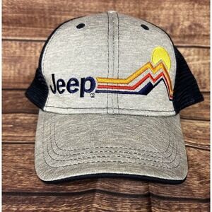 JEDCO Jeep Blue Mountain Gorpcore Adjustable Mesh Back Cap‎  Hat Jeeper Trucker